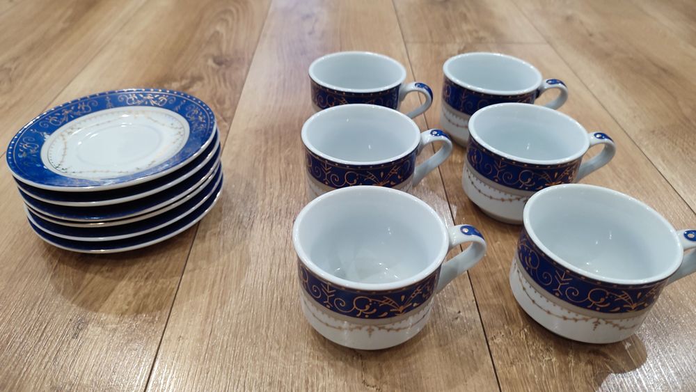 Zestaw kawowy porcelana 12 sztuk