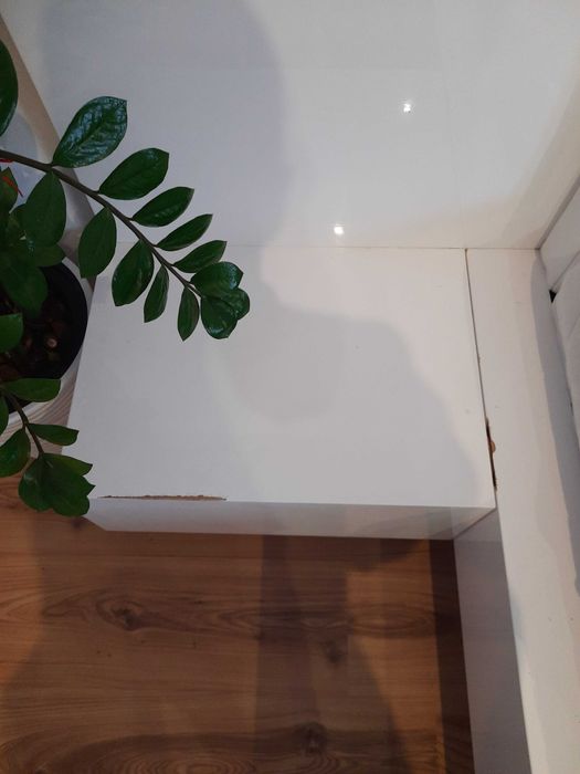 Łóżko dębowe białe, lakierowane