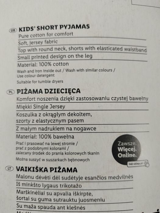 Piżama dziecięca z bawełny Disney Minnie Mouse - rozmiar 98/104