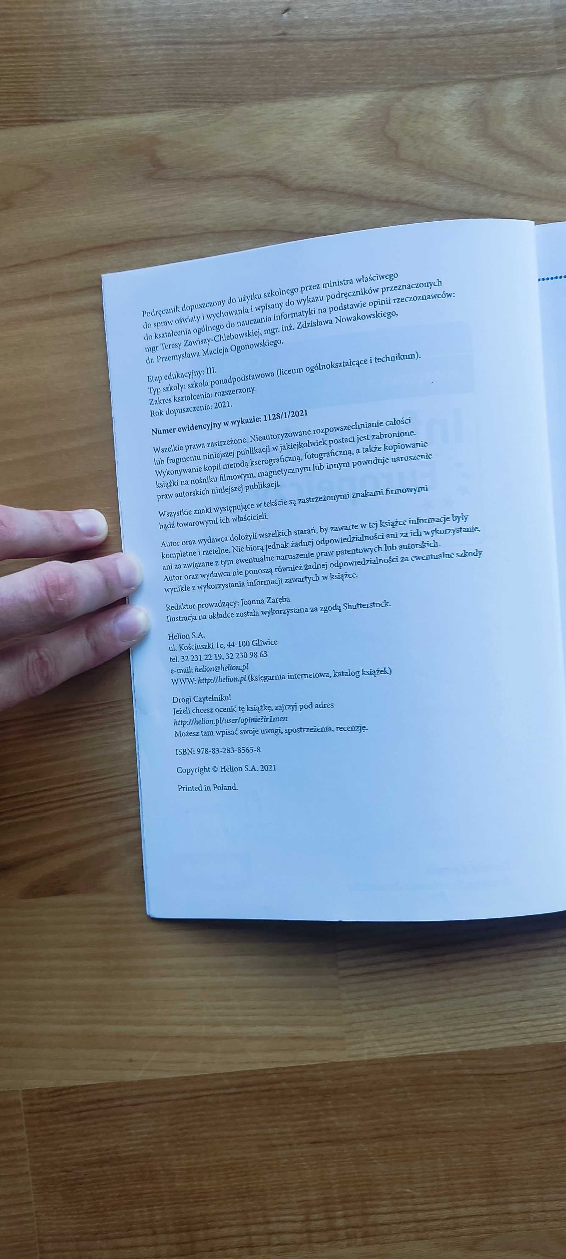 Podręcznik informatyka klasa 1 helion