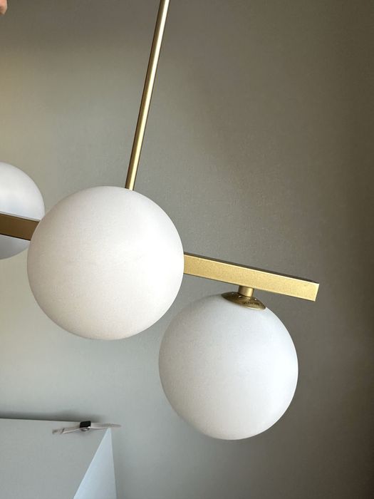 Lampa wisząca sufitowa Candellux złota kule mosiądz 4xG9 Kama