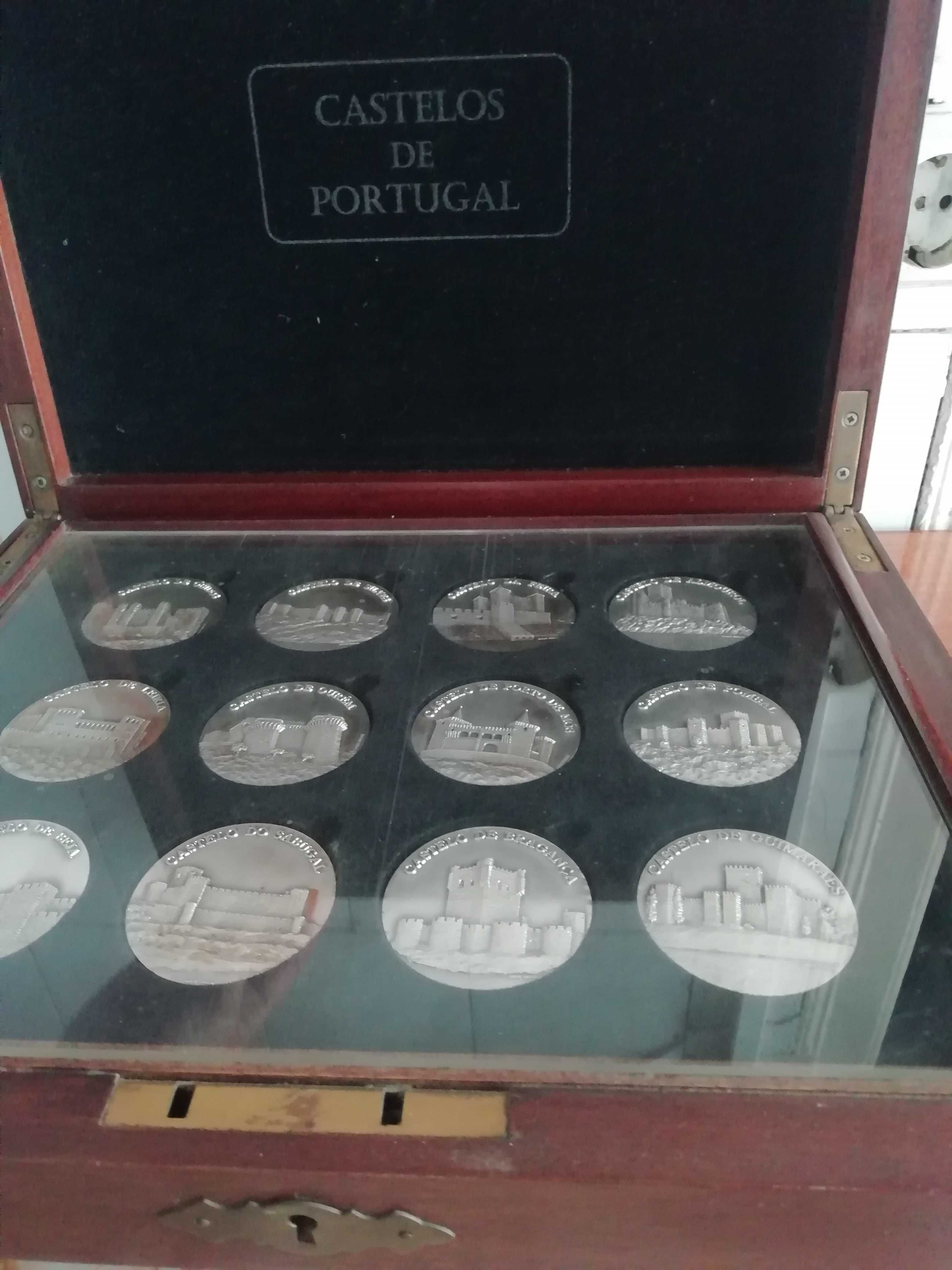 Castelos de Portugal - Colecção de 12 medalhas em prata fina