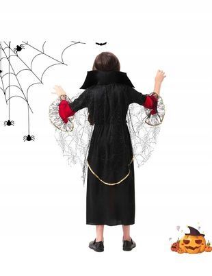 Gotycki Kostium wampira strój na Halloween dla dziewczynek r.XL