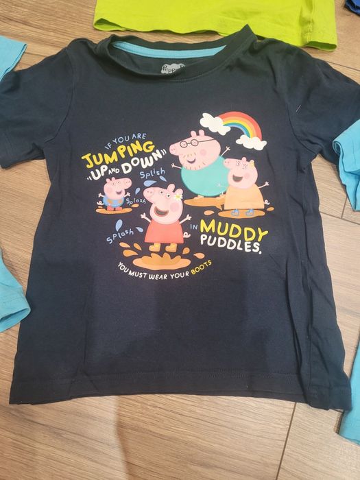 T-shirty chłopięce. Koszulki z krótkim rękawem. Rozmiar 110. Peppa Pig