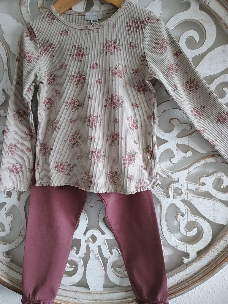 NEWBIE zestaw bluzeczka i legginsy rozmiar 98/104