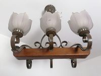 Duża lampa wisząca żyrandol myśliwski z kloszami * nr 1502 / 1