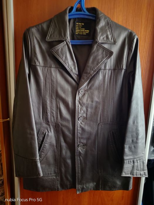 Мужской кожаный пиджак