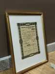List zastawny miasta Warszawy z 1924 roku oryginalny oprawiony unikat