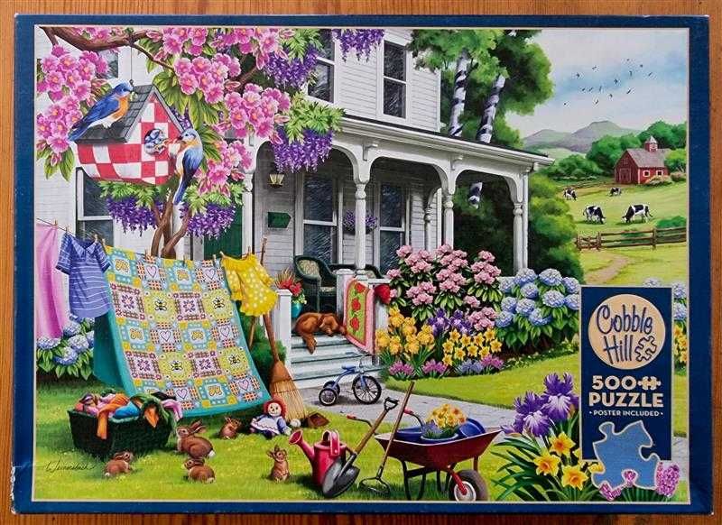 Puzzle Cobble Hill 500 XXL - wiosenne porządki