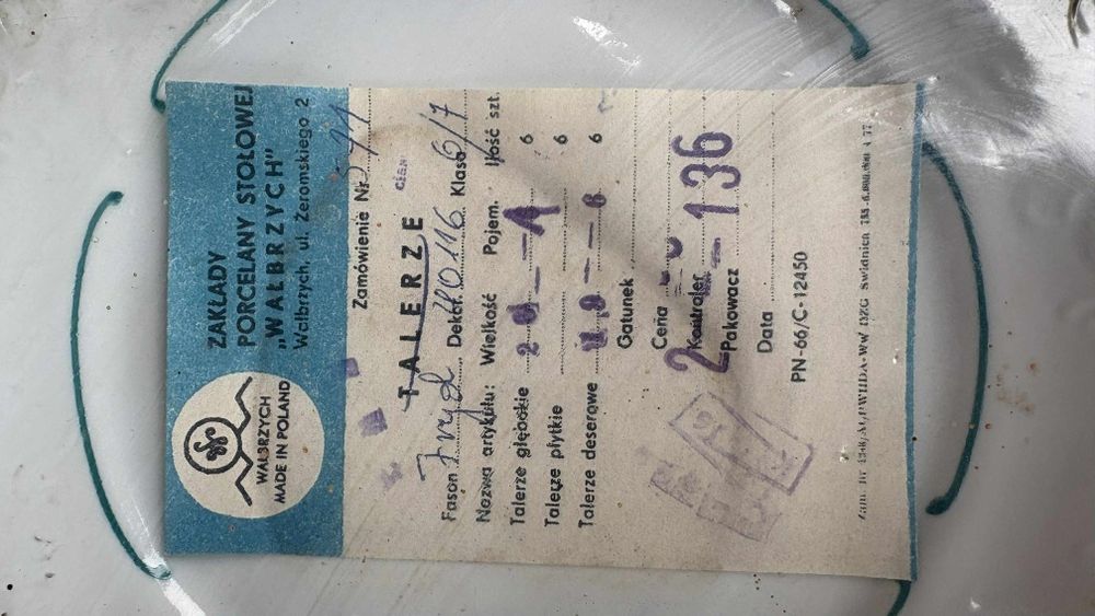 Komplet talerzy zabytkowych Wałbrzych