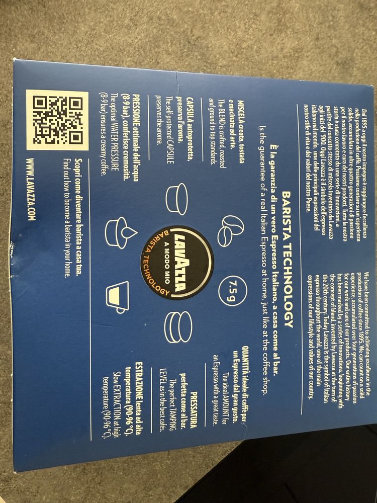 Kapsułki Lavazza Crema e Gusto do ekspresu A Modo Mio