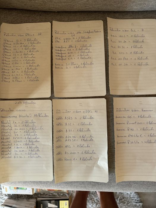 Peliculas de vidro NOVAS 229 iphone/Sam/Tcl/xiaomi/ huawei/oppo