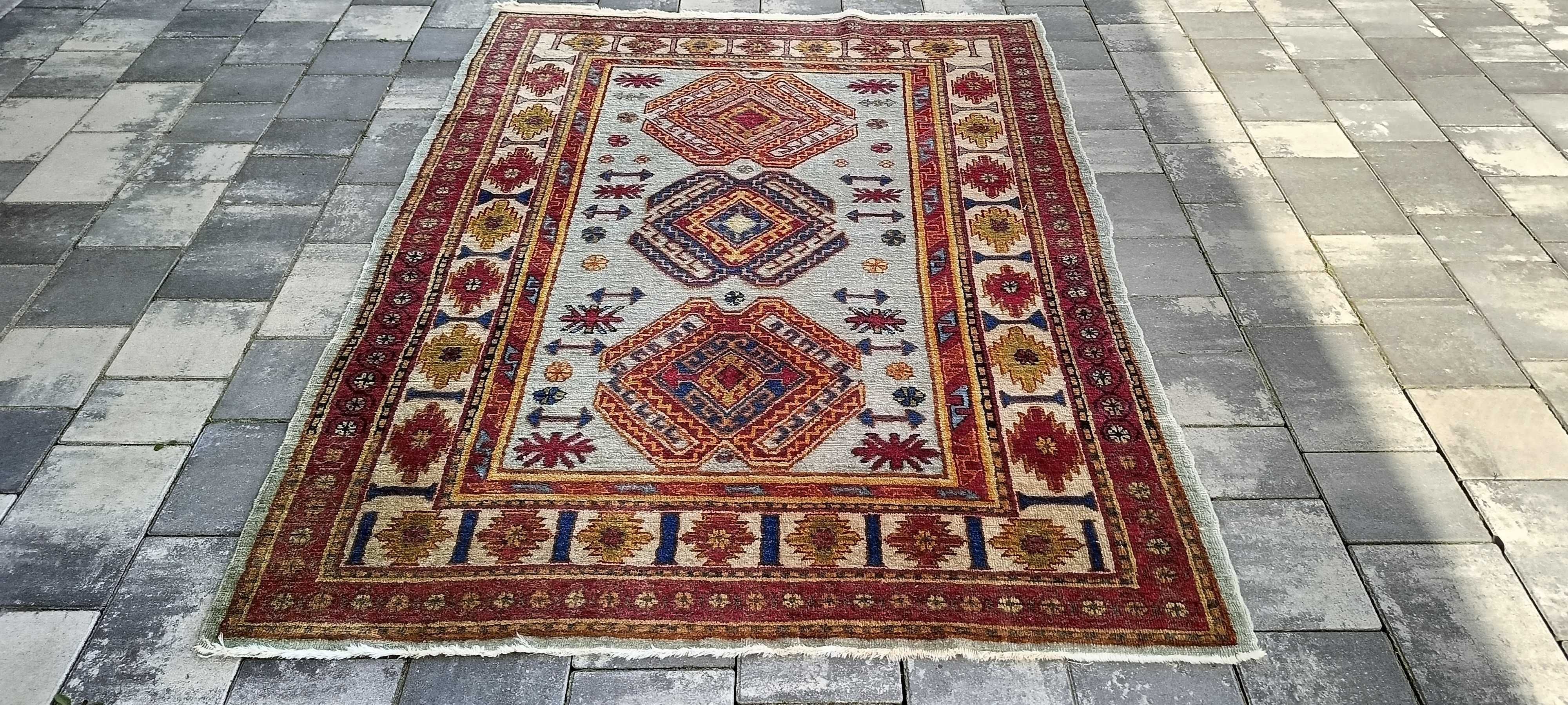 Sinkiang dywan wełniany tkany ręcznie 170 x 120 cm wełna