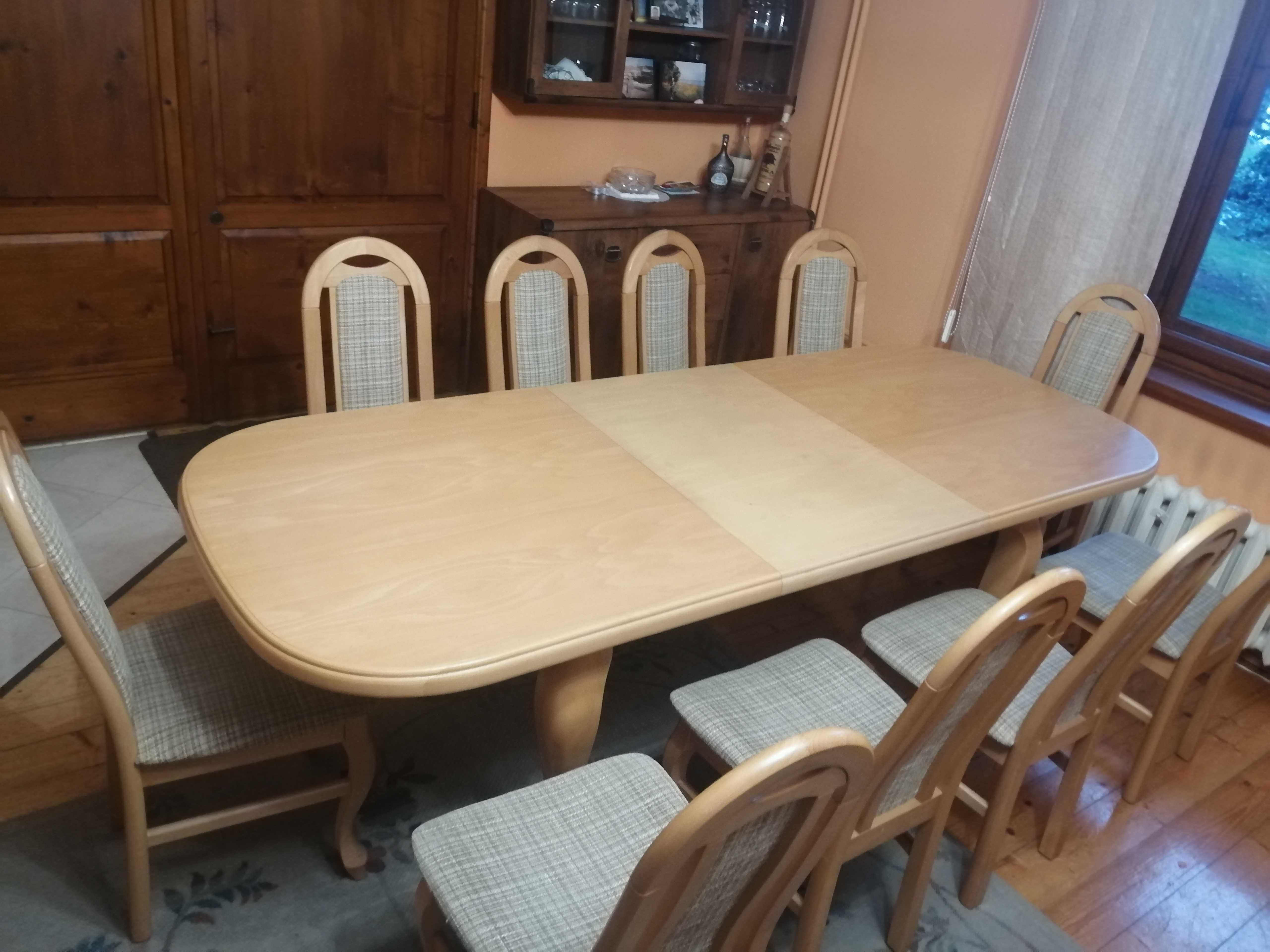 Stół jadalny do salonu+10 krzeseł