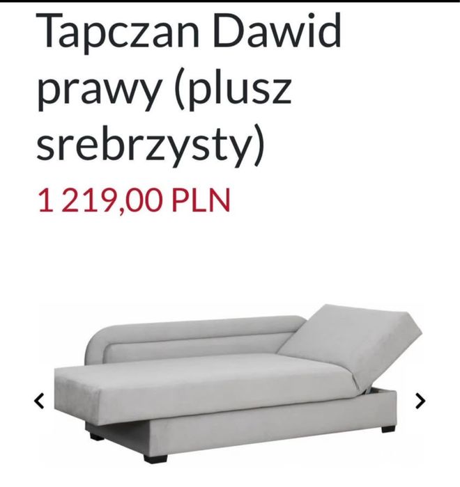 Tapczan Dawid prawy jak nowy, 80x200 ze skrzynią