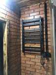 Рушникосушка електро чорна полотенцесушитель электрический лофт черный