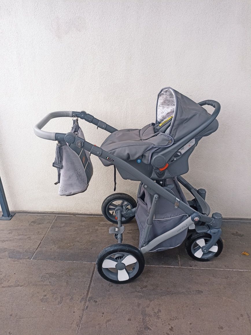 Wózek 3/1 camarelo canillo z fotelikiem cybex