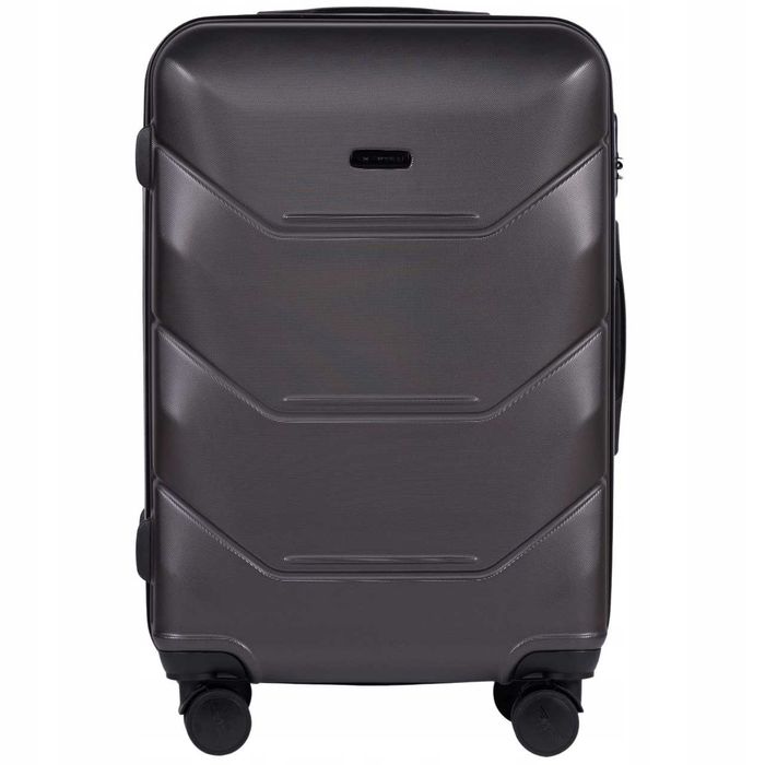 WINGS Zestaw 3 WALIZEK Podróżnych ABS+ Kabinowa Średnia Duża Na Szyfr