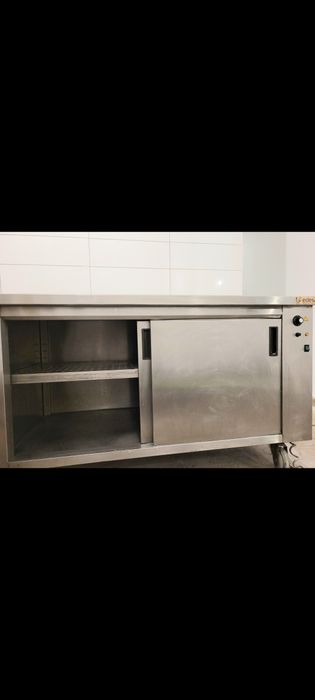 Szafa grzewcza nierdzewna stalgast, stół  nierdzewny