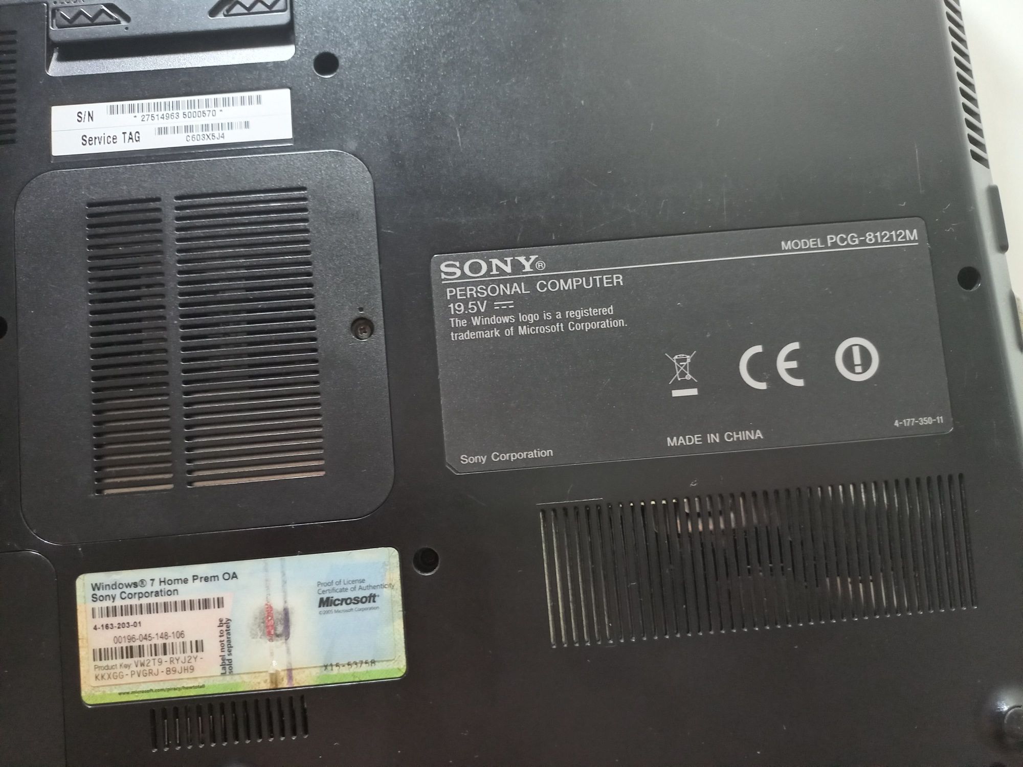 Sony vaio para peças