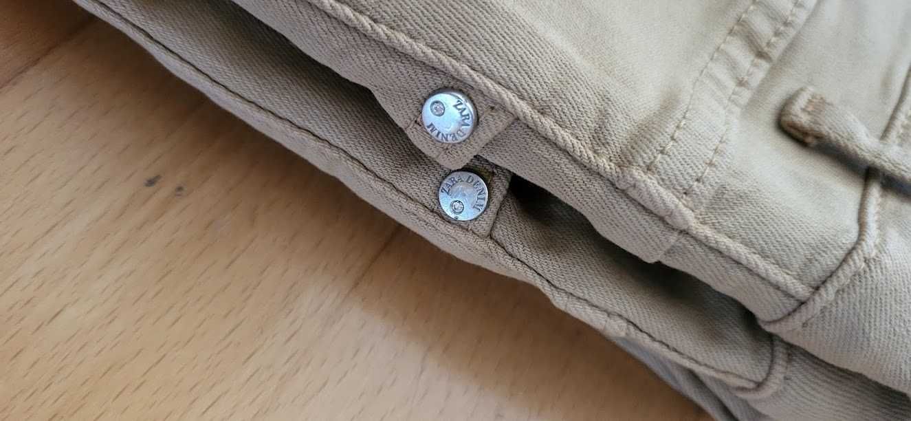 Spodnie damskie elastyczne jeansy skinny ze średnim stanem Zara r. 38