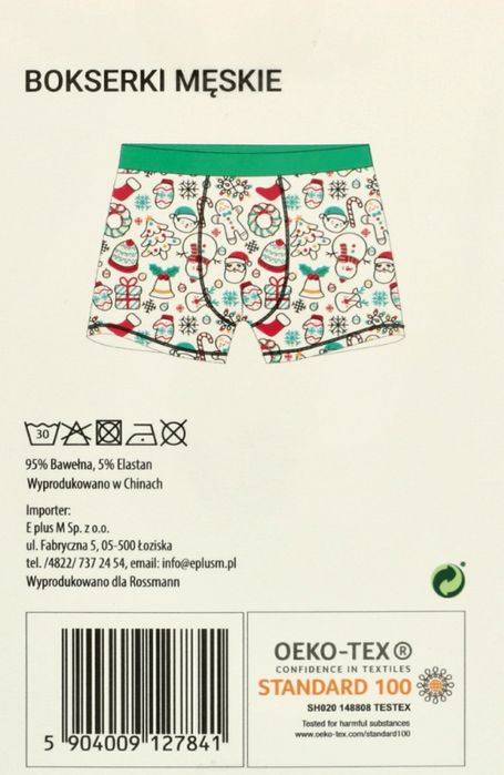 Nowe bokserki męskie