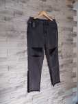 Nowe spodnie jeansy szare z dziurami nasty gal mom jeans 38