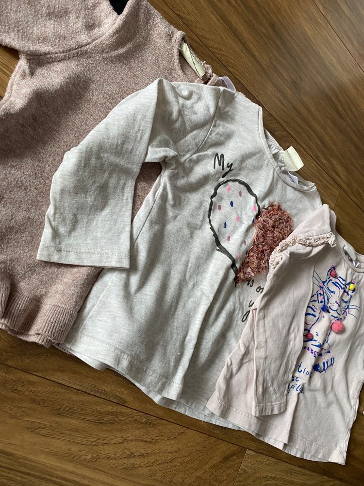 Zara baby zestaw bluzek 92-98