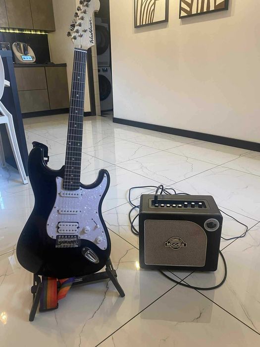 Gitara Washburn WS 300H+ piec Mooer Hornet 15+ stojak+ stroik