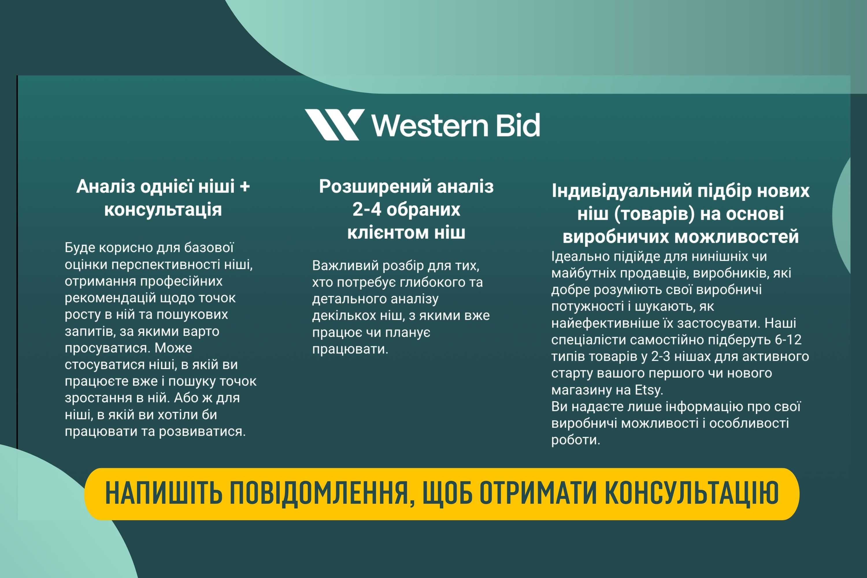 Аудит ніші для роботи на Etsy Етсі від Western Bid