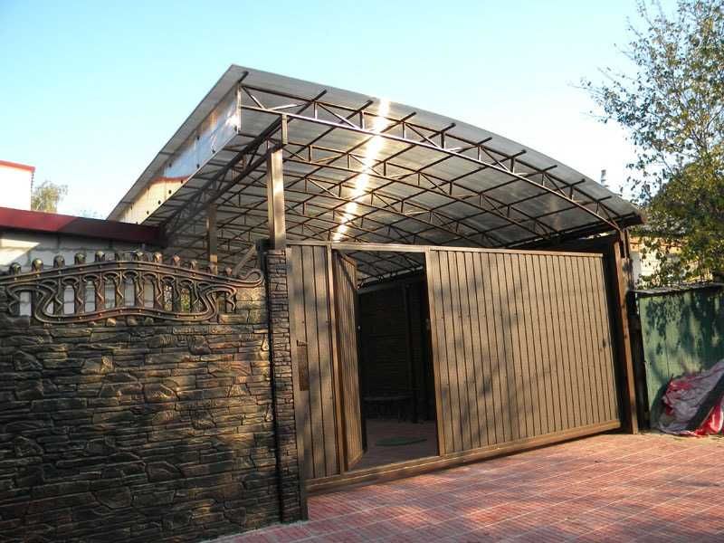 Універсальний Навіс для авто 6х6 Напіварковий Shelter Ultra, На 2 авто