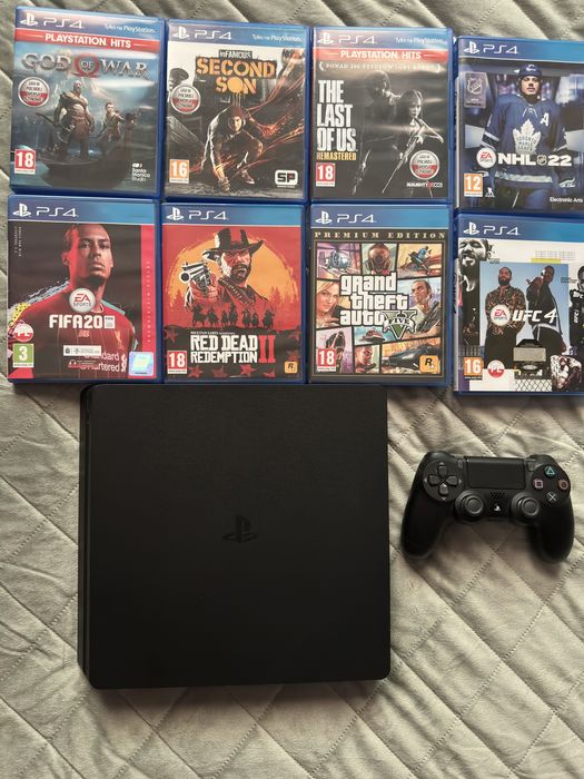PS4 slim duźo gier