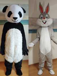 Mascotes Panda e Coelho