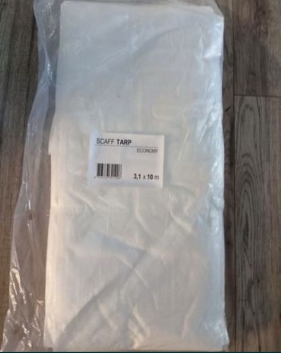 Plandeka  kryjąca na rusztowanie 1,6m na 10m