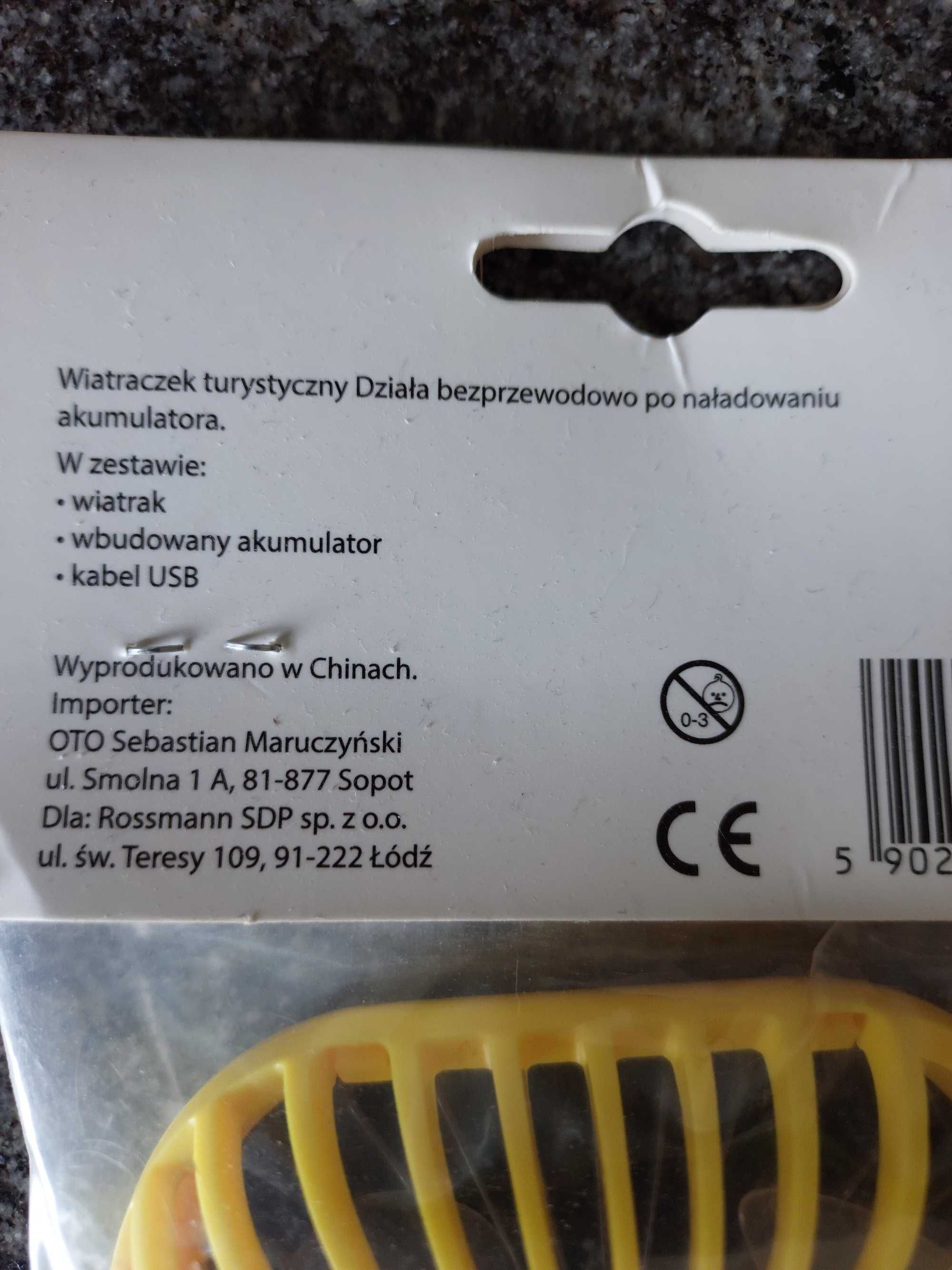 Wiatraczek turystyczny, przenośny, nowy