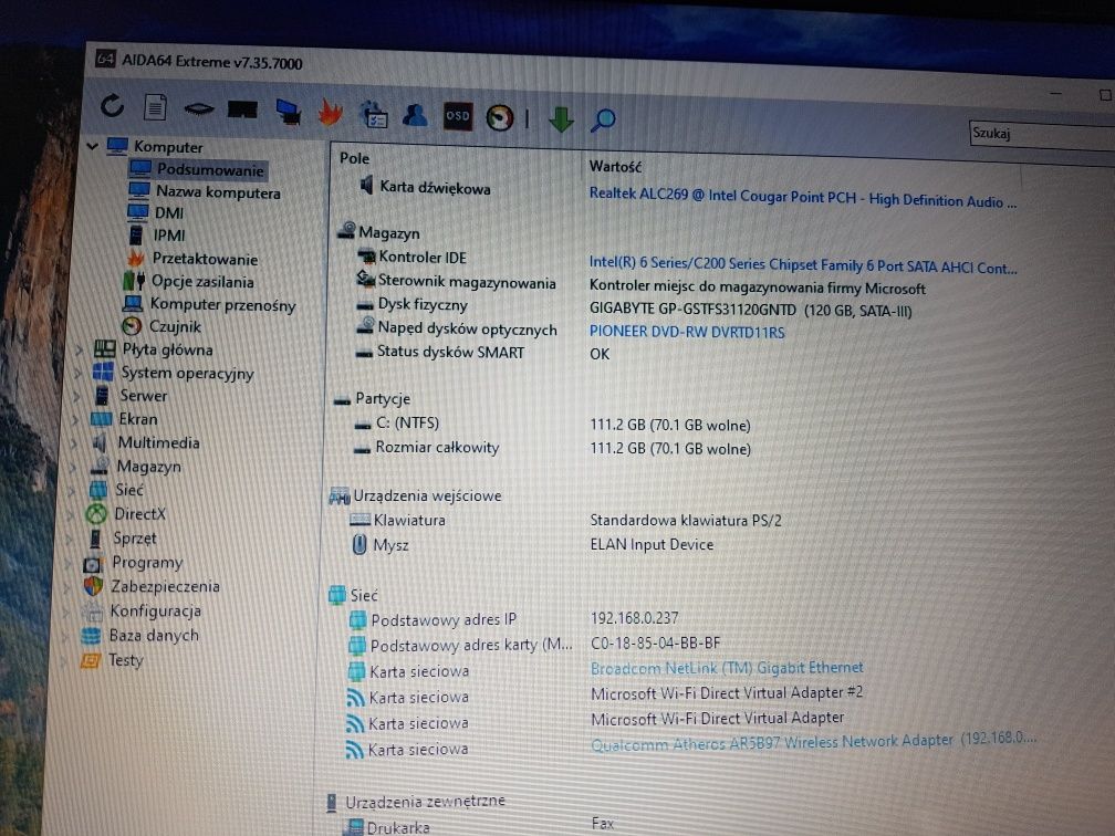 Acer Aspire 5750G/I3-2350m/6gb ddr3/geforce610m/120gb ssd
