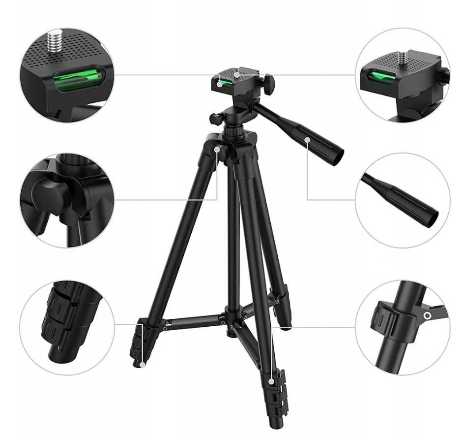 Statyw 4w1 Tripod 103cm Pilot UCHWYT NA TELEFON