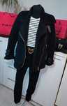 Zara czarna kurtka miś biker jacket motocyklowa
