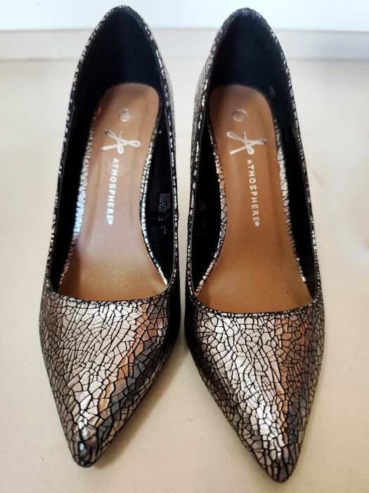 Sapatos prateados de salto alto - Atmosphere (Tam. 37)