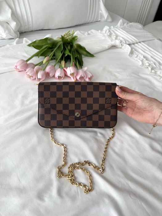 Сумка Louis Vuitton Felicie Pochette Brown шкіра | коричнева