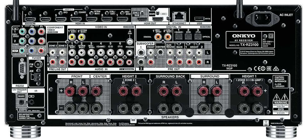 ONKYO TX-RZ3100 Amplituner 11.2 / 7.2.4 Dolby Atmos, DTS:X, THX