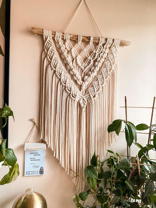 Makrama XXL Rebecca, dekoracja ścienna, dekoracja boho na ścianę