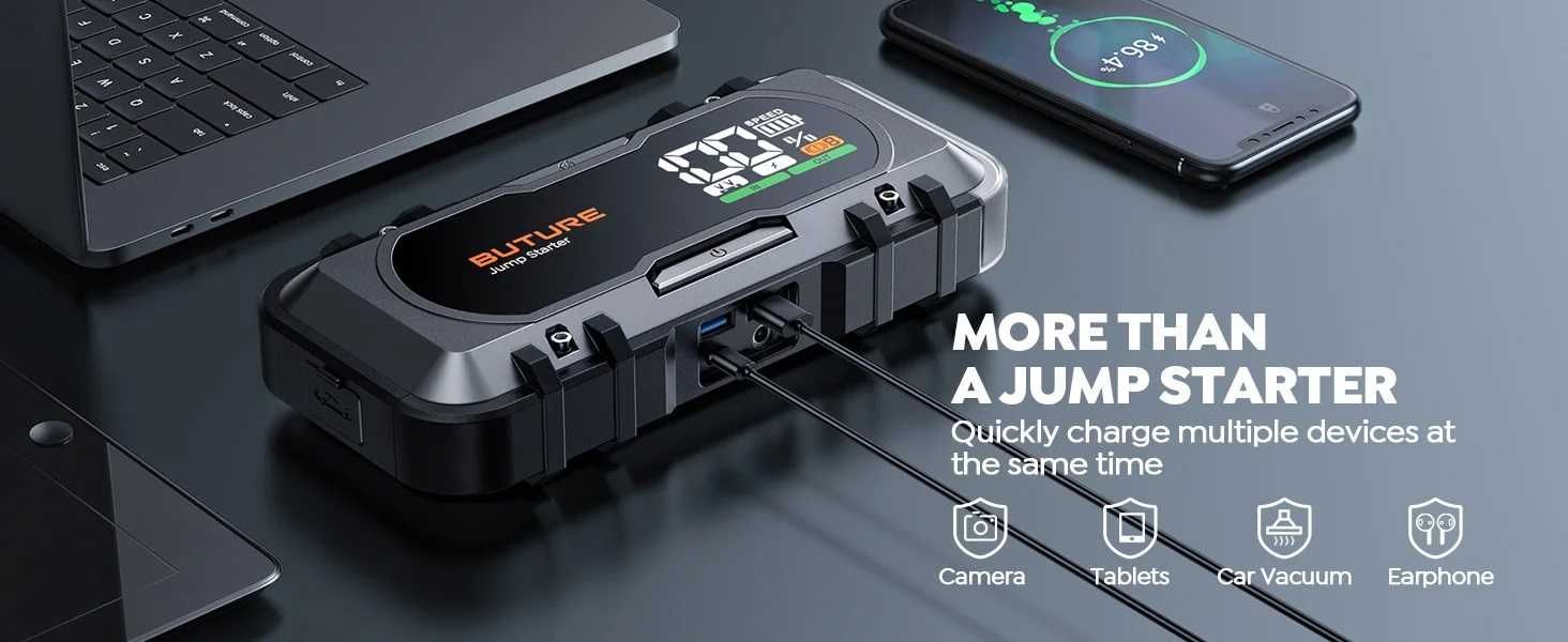 Buture Beta04 Car Jump Starter Booster/Powerbank 6000A rozruch Nowy