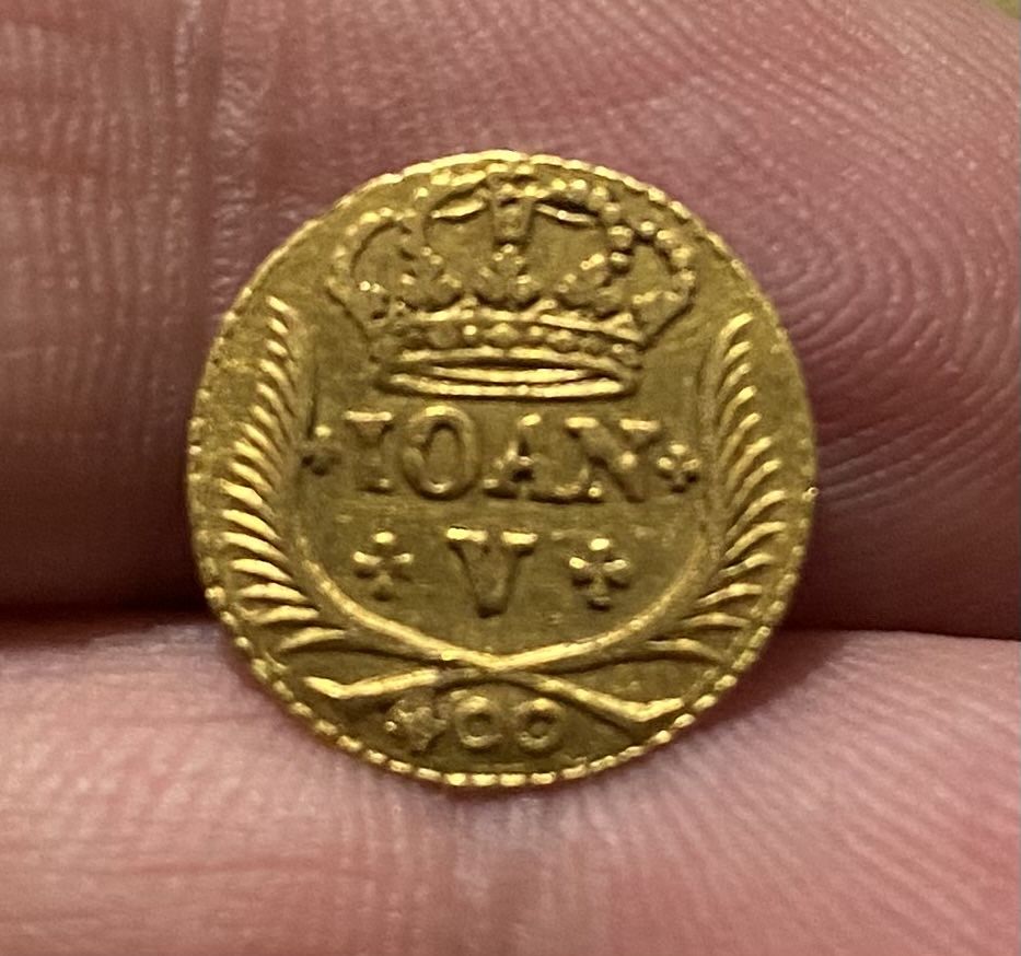 Moeda ouro D. JOAO V Pinto 480 Reis 1734