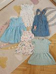 Zestaw bawełnianych 5 pak sukienek na lato h&m Disney 86 92 minnie
