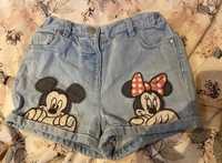 Rewelacyjne spodenki Next roz 98 Mickey/Minnie