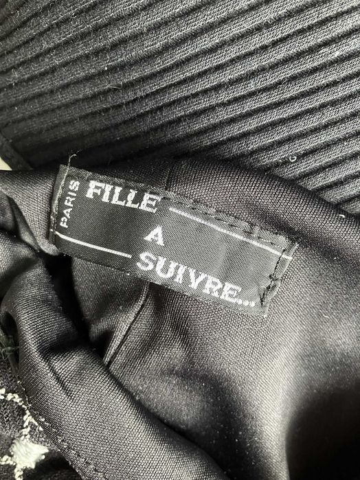 Czarna maxi sukienka vintage Fille a Suivre dopasowana na ramiaczkach