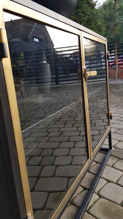 Loftowa metalowa szafka łazienkowa z misą i baterią - kompletny zestaw