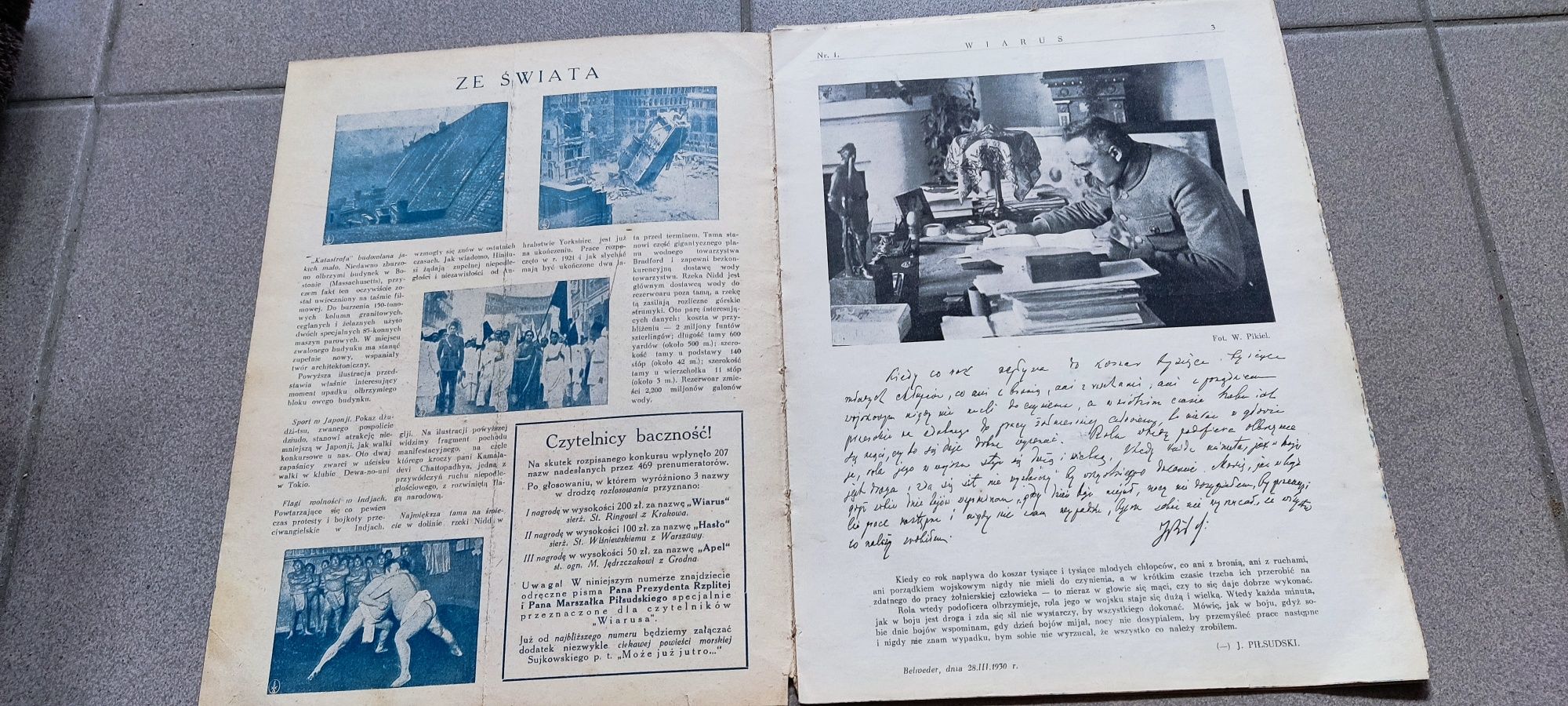 Wiarus 1930 czasopismo gazeta wojskowa przedwojenne Polska 2 RP