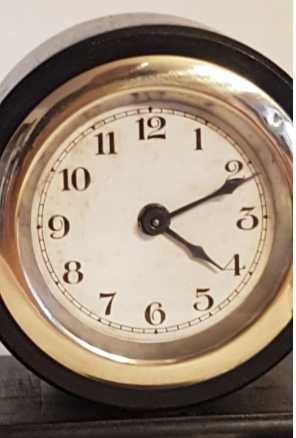 Niemiecki zegar chodzik z barometrem Kienzle miniatura 1920r